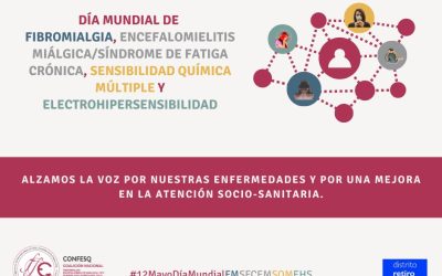 Avui 12 de Maig és el Dia Mundial de la #Fibromiàlgia #EncefalomielitisMiàlgicaSíndromeDeFatigaCrònica #SensibilitatQuímicaMúltiple i #Electrohipersensibilitat
